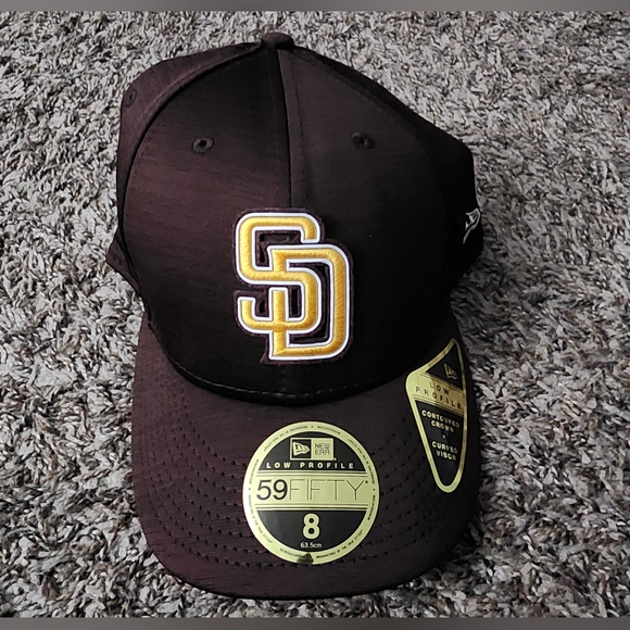 New Era 59Fifty San Diego Padres Curved Low Profile Fitted Hat 8 NEW - Picture 1 of 4